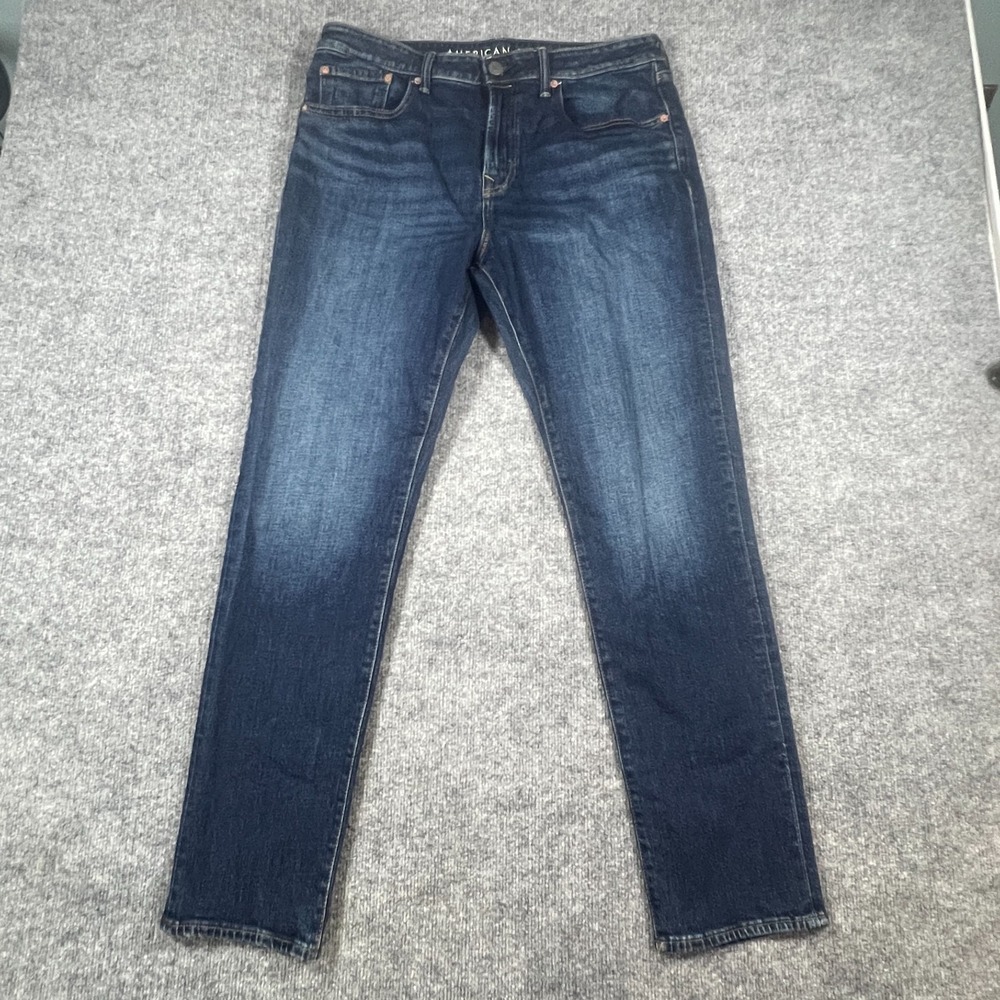 American Eagle Outfitters Jeans Men 34x32 Blue Denim Athletic Fit Cotton Stretch